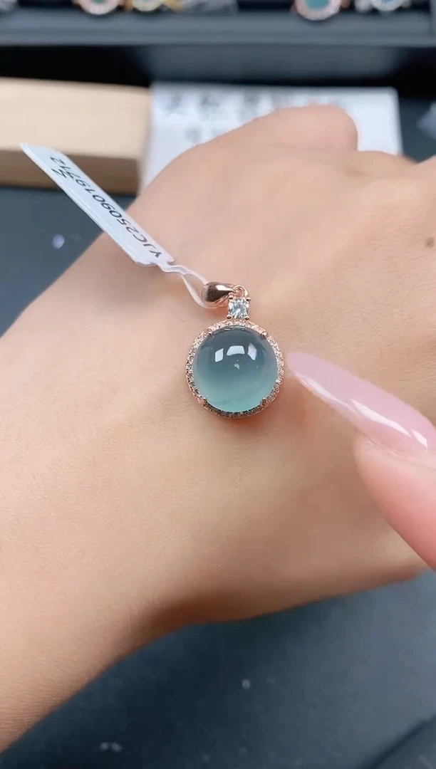 银S925镶嵌戒指翡翠1