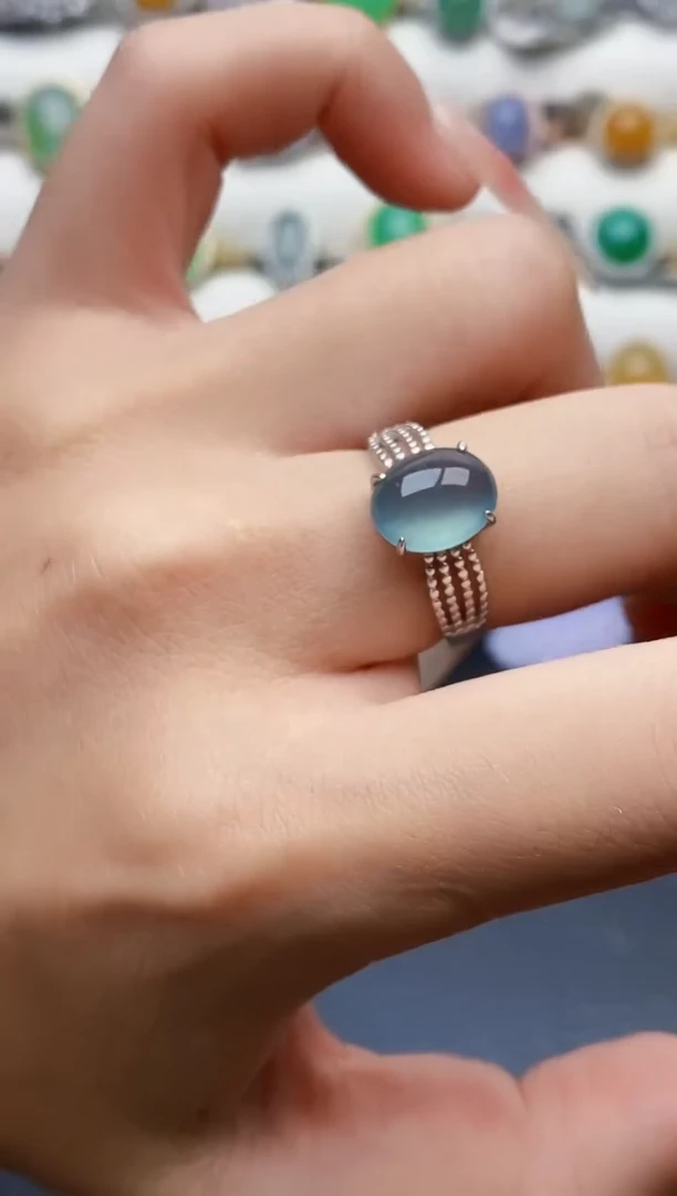 银S925镶嵌戒指翡翠2088