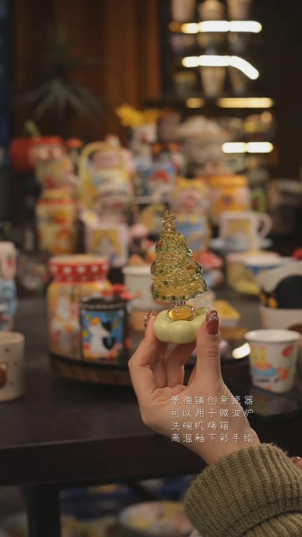 随机景德镇釉下彩绘设计师款式陶瓷