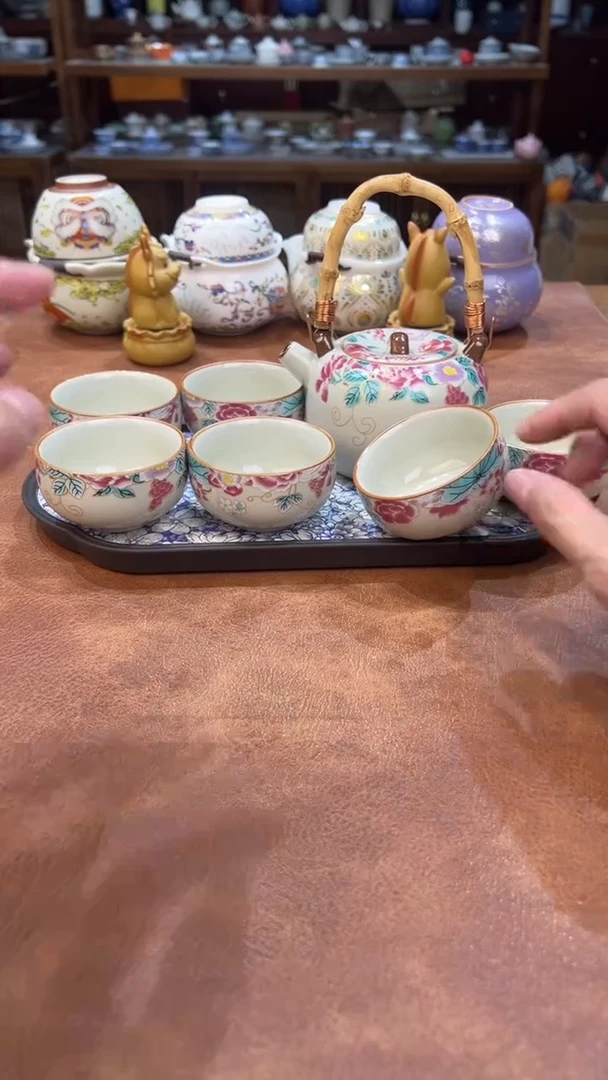 真的很便宜会开片的旅行茶具