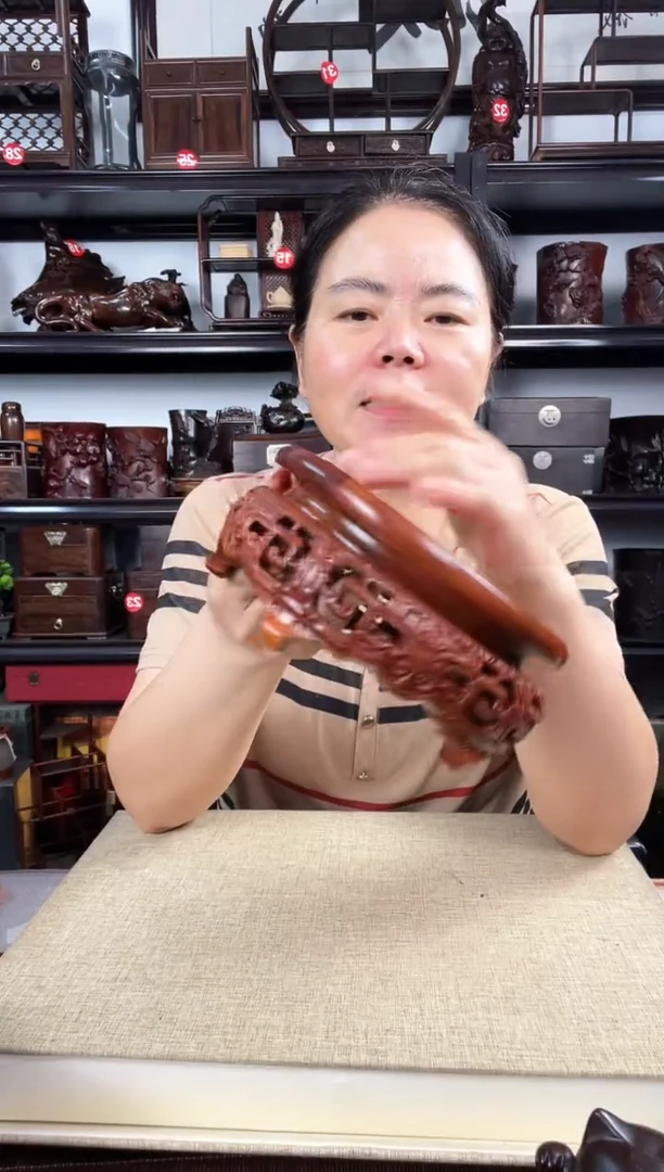 木15公分黄老李红木工艺品