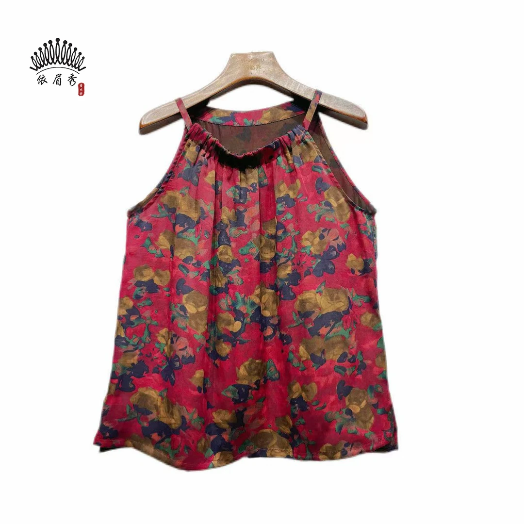 YIMEIXIU/依眉秀香云纱吊带背心63541