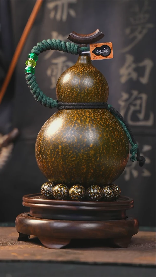 【闪购商品】YO182大漆酒葫芦不包手串及旋转底座