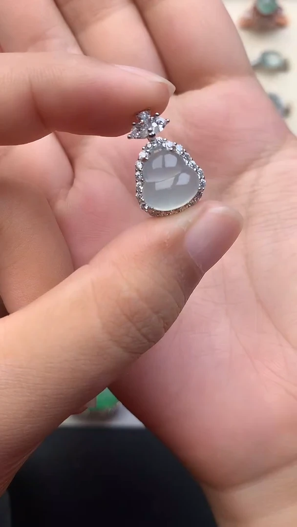 银S925镶嵌定制翡翠85959679