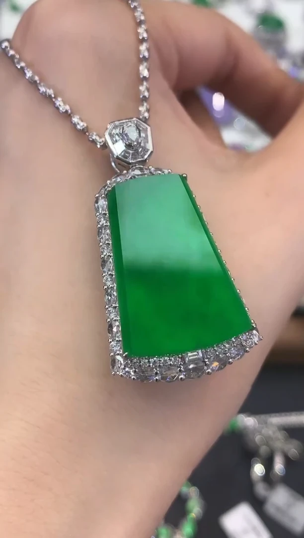 吊坠(不含链)18K金镶嵌翡翠用****0C109