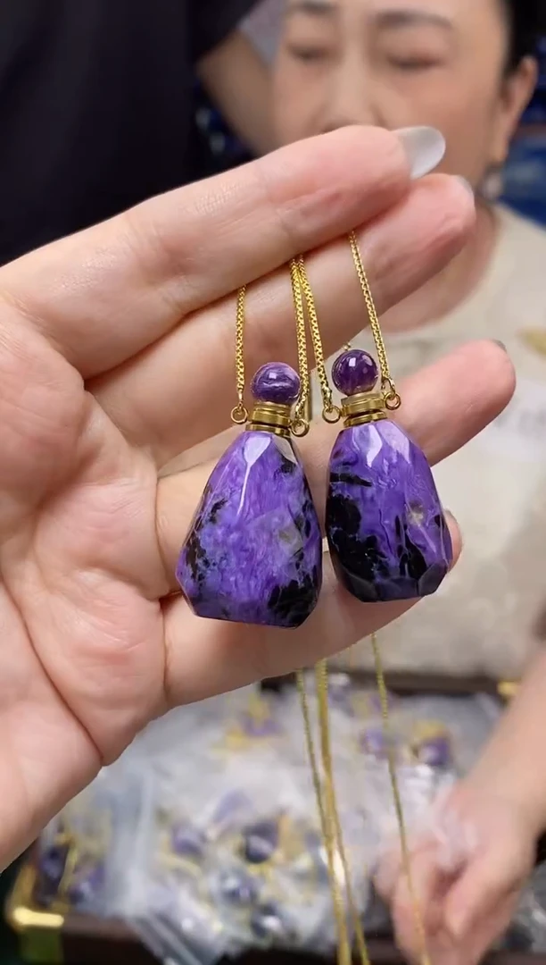 查罗石（紫龙晶）未镶嵌颈饰多样性发货发其一