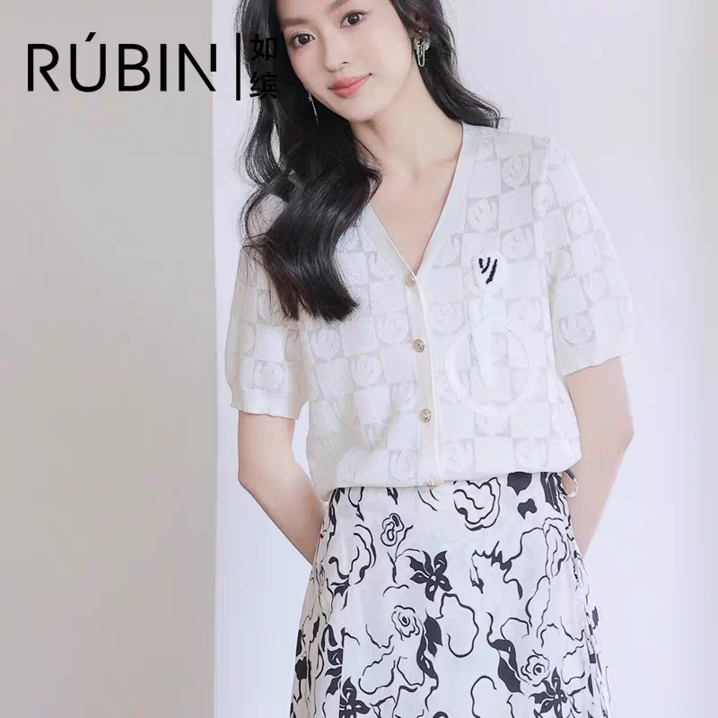 如缤RUBIN2024夏季针织毛衫6L22M63086
