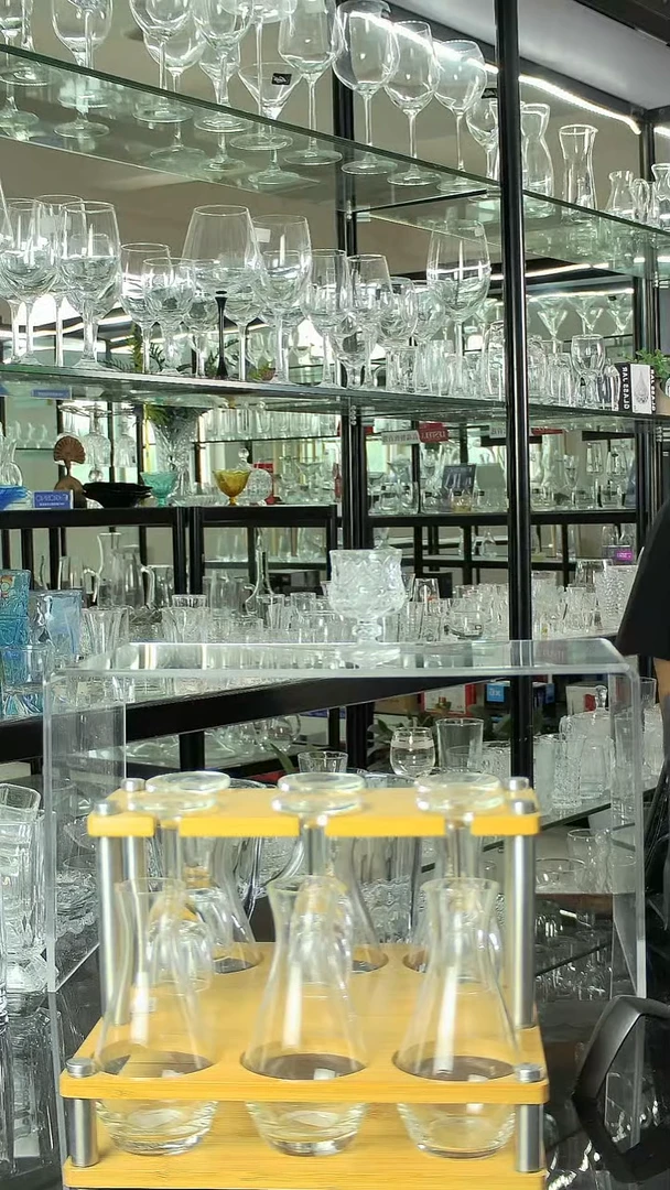 水晶玻璃平底款小蝴蝶杯10个/1组