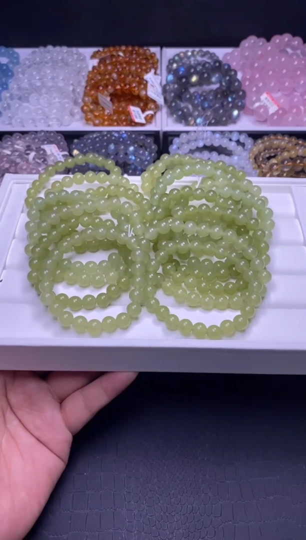 手链未镶嵌和田玉8mm晴水料和田玉（多样性发货，发其一）