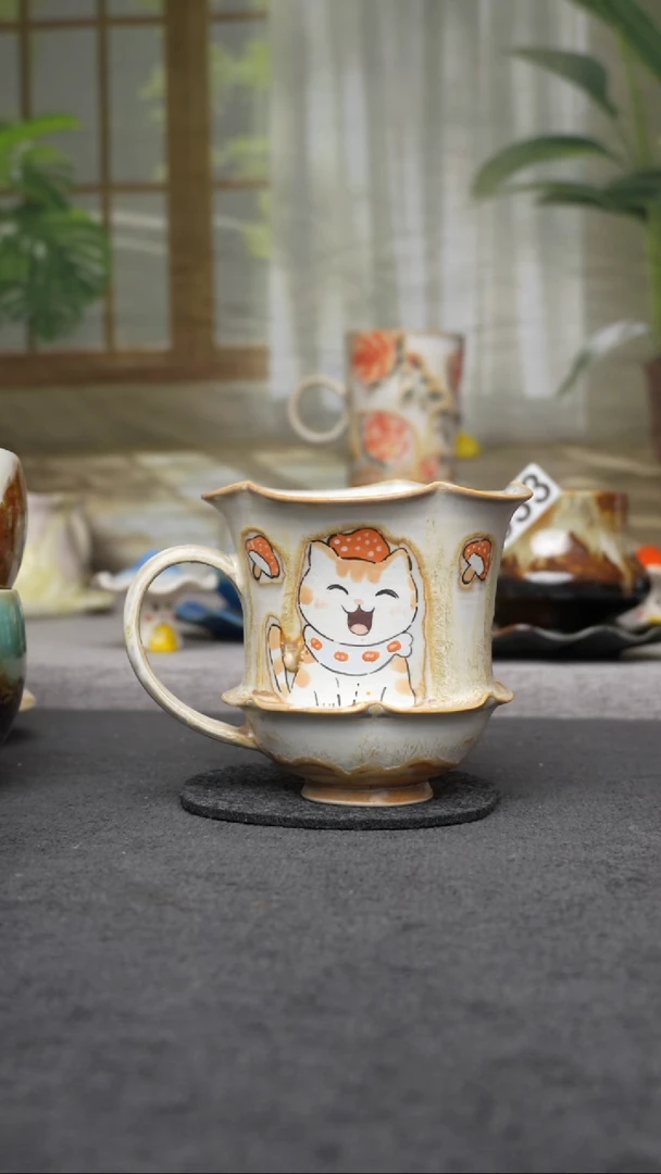 杯子陶017景德镇手工手创杯子