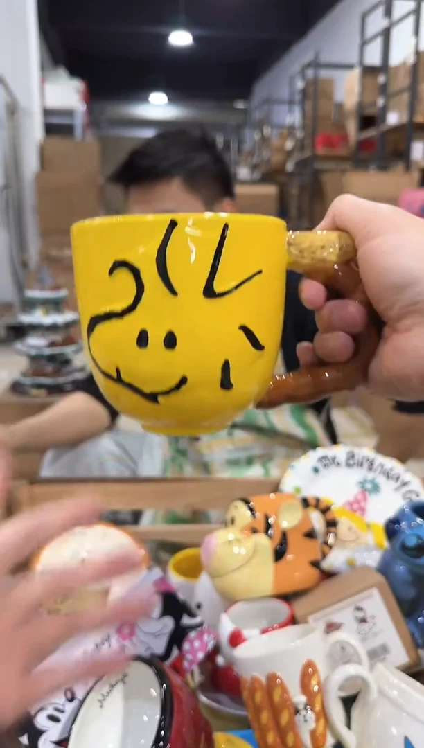 瓷片陶瓷小黄鸡水杯