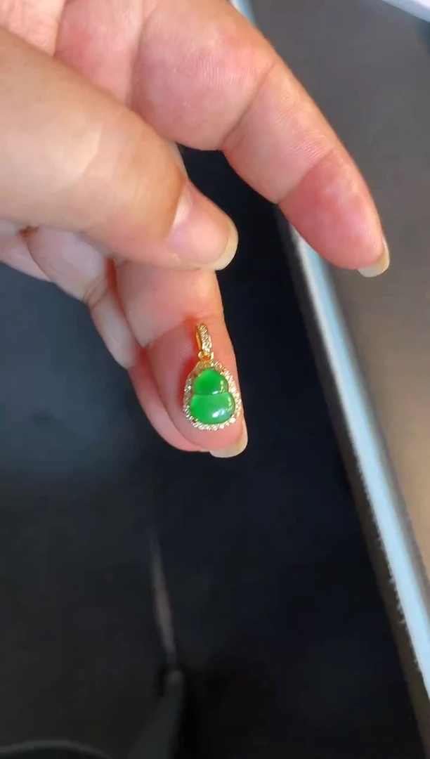 吊坠(不含链)银S925镶嵌翡翠1