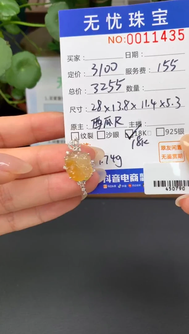 18K金镶嵌定制翡翠V**.A3