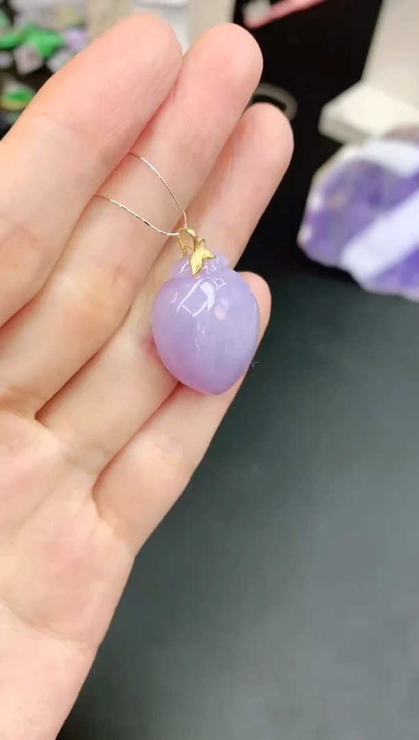 【闪购商品】翡翠颈饰18K金镶嵌赠礼盒证书 小君