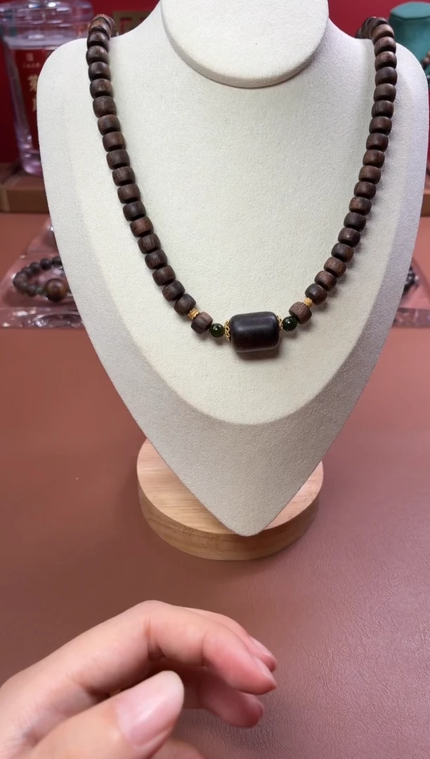 沉香手串沉水越南芽庄黄棋横材瘿子瘤疤6*8mm三圈