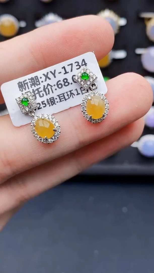 银S925镶嵌戒指翡翠4049
