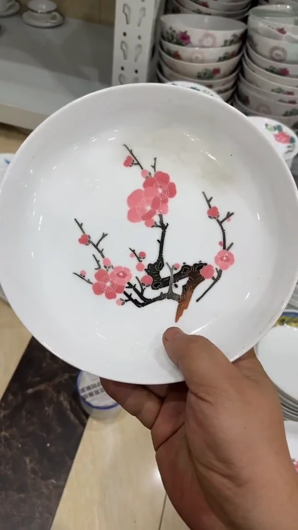 振8寸深盘湖南醴陵釉下五彩陶瓷