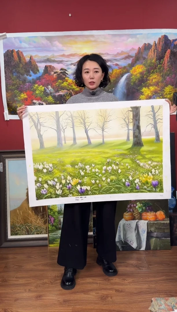 油画【61号】约50*70cm丨朝鲜原创纯手绘孤品油画丨顺丰包邮
