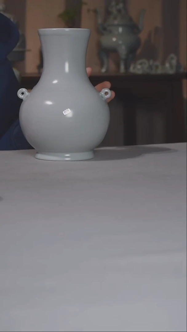 汝瓷005号微瑕双系圆壶
