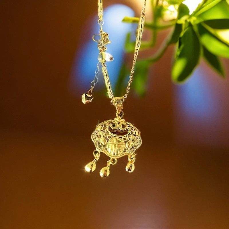 云城好物999--平安铃铛锁项链a04zn