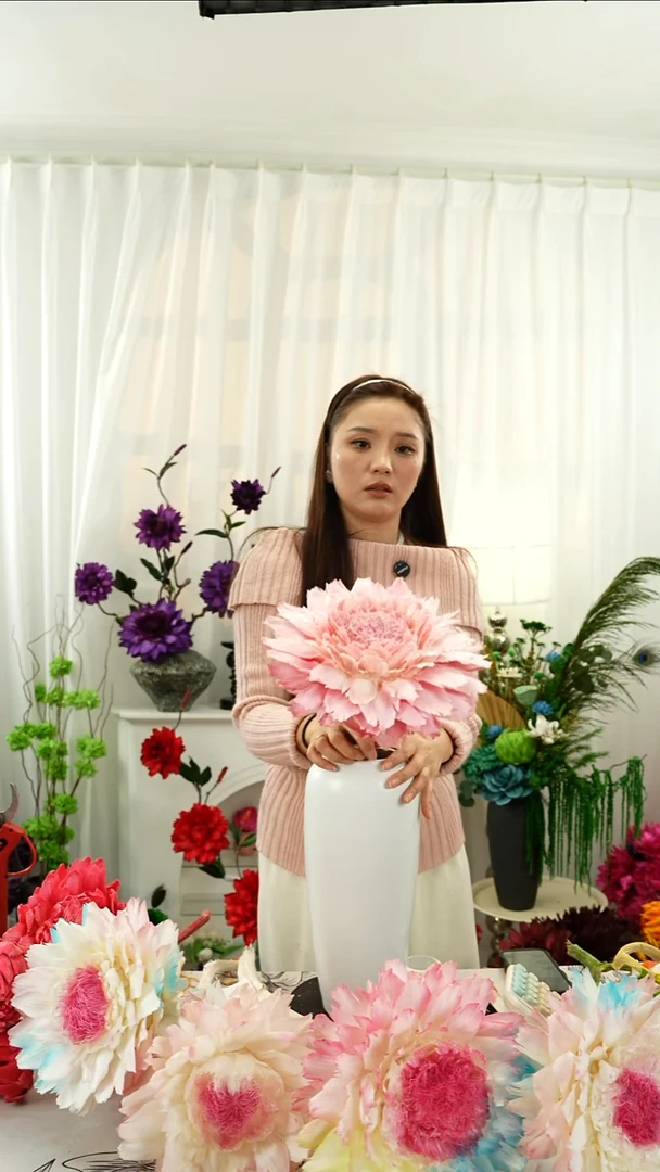 永生花霸王花1个头叶片微瑕【樱花粉】A30