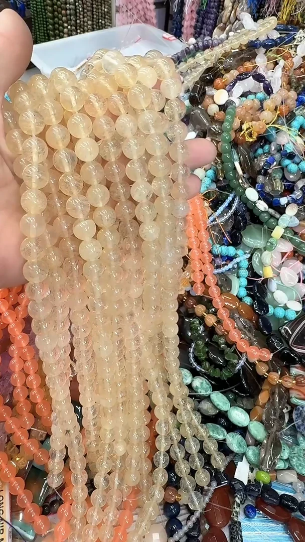 【闪购商品】查罗石珠宝半成品未镶嵌茶西瓜一条