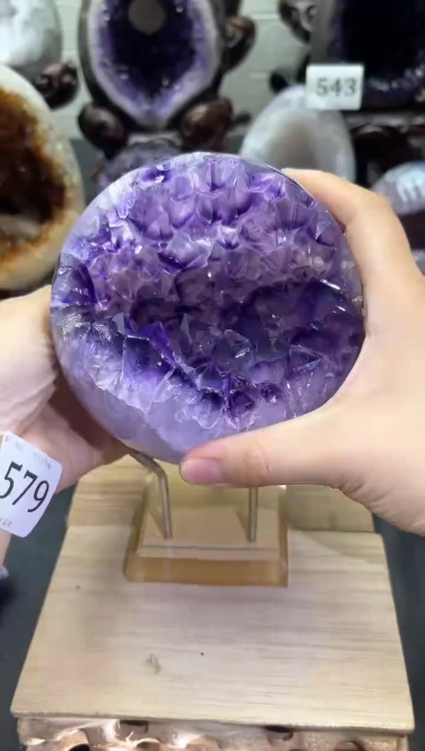 未镶嵌大型摆件（非配饰）紫晶579号开口笑