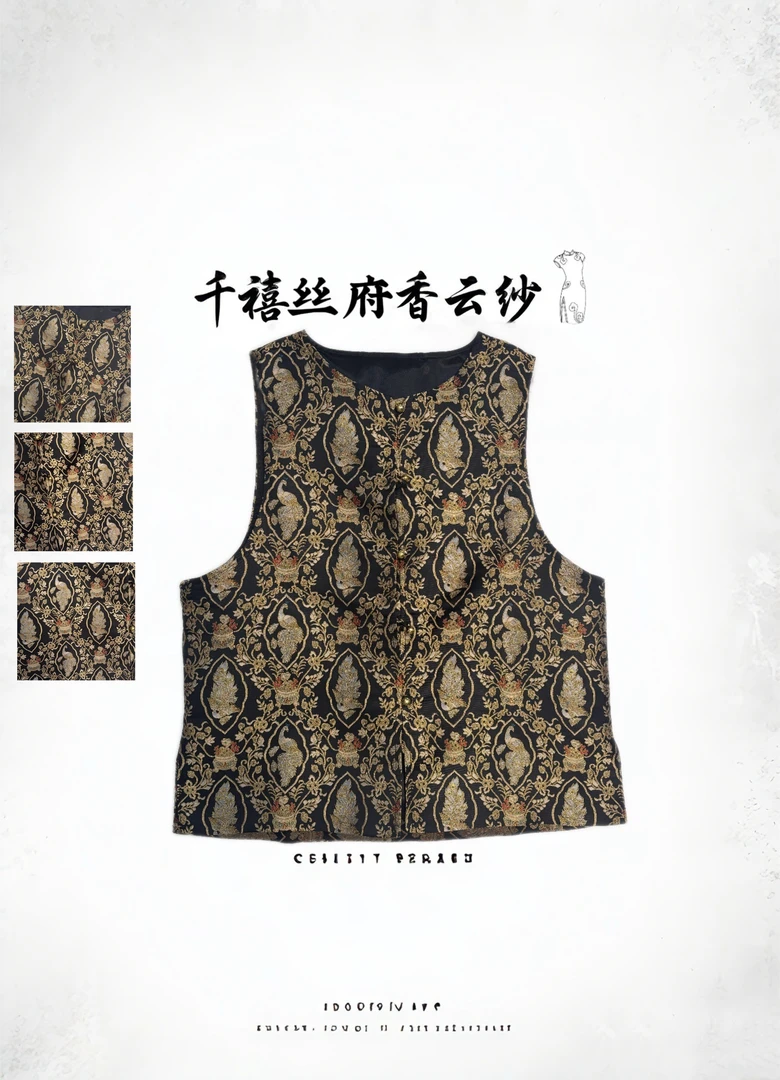 【千禧专属】1495香云纱桑蚕丝休闲时尚气质百搭聚宝盆马夹