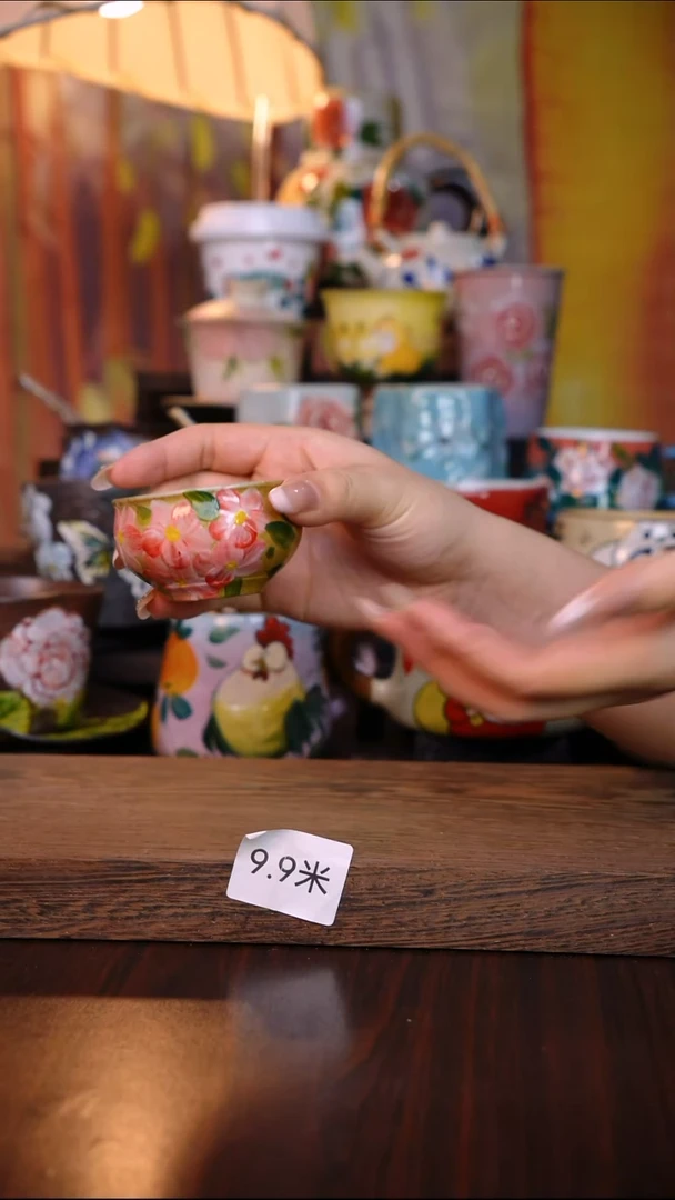 杯子陶泥垚手作 景德镇手工手绘陶瓷器物