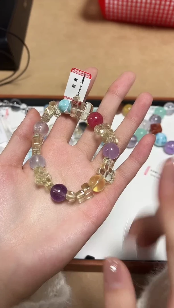 未镶嵌手链水晶13-7黄水晶设计款手链