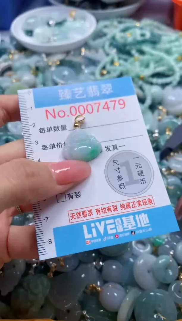 翡翠未镶嵌吊坠(不含链)7479