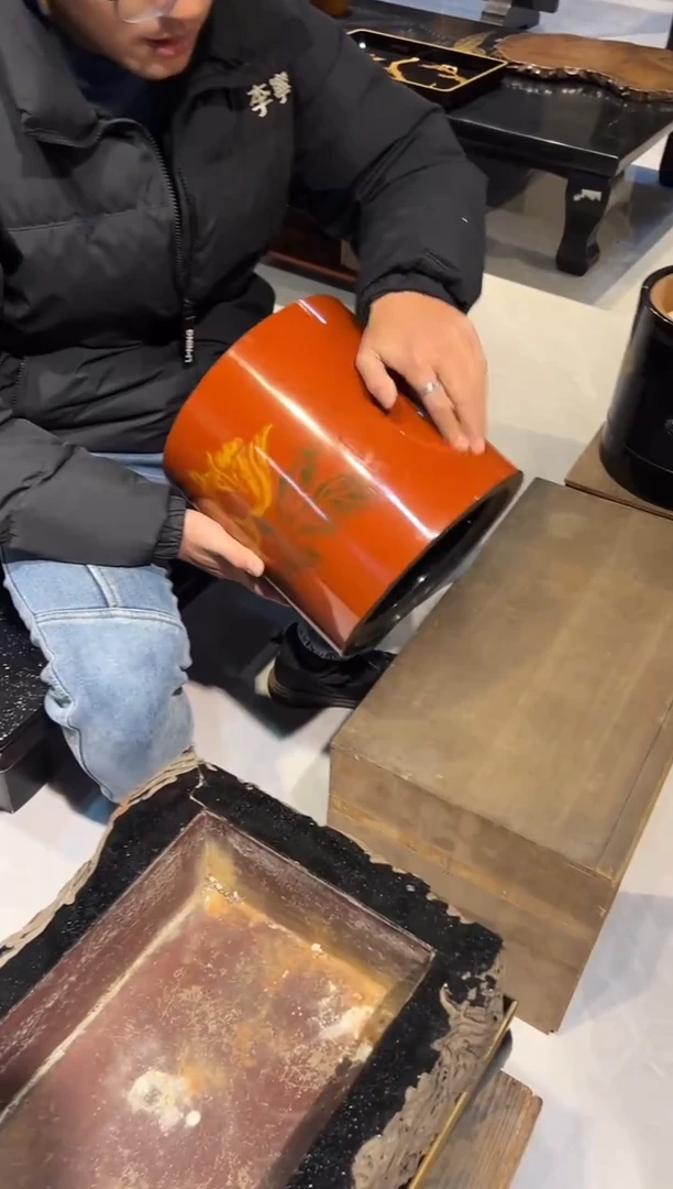 火钵 大漆漆器大漆漆器