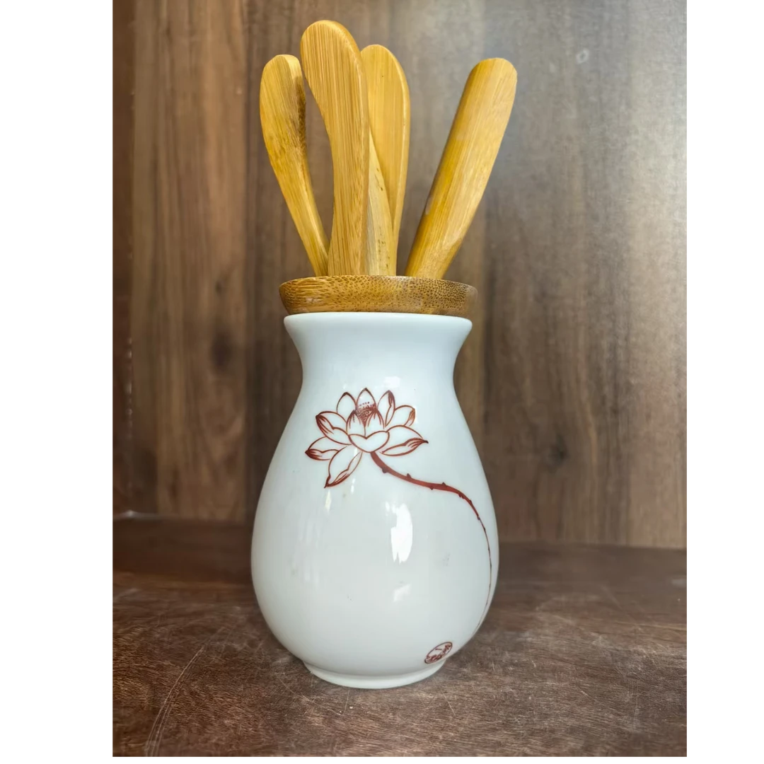 仿古瓷 A663景德镇制陶瓷茶道六君子一套