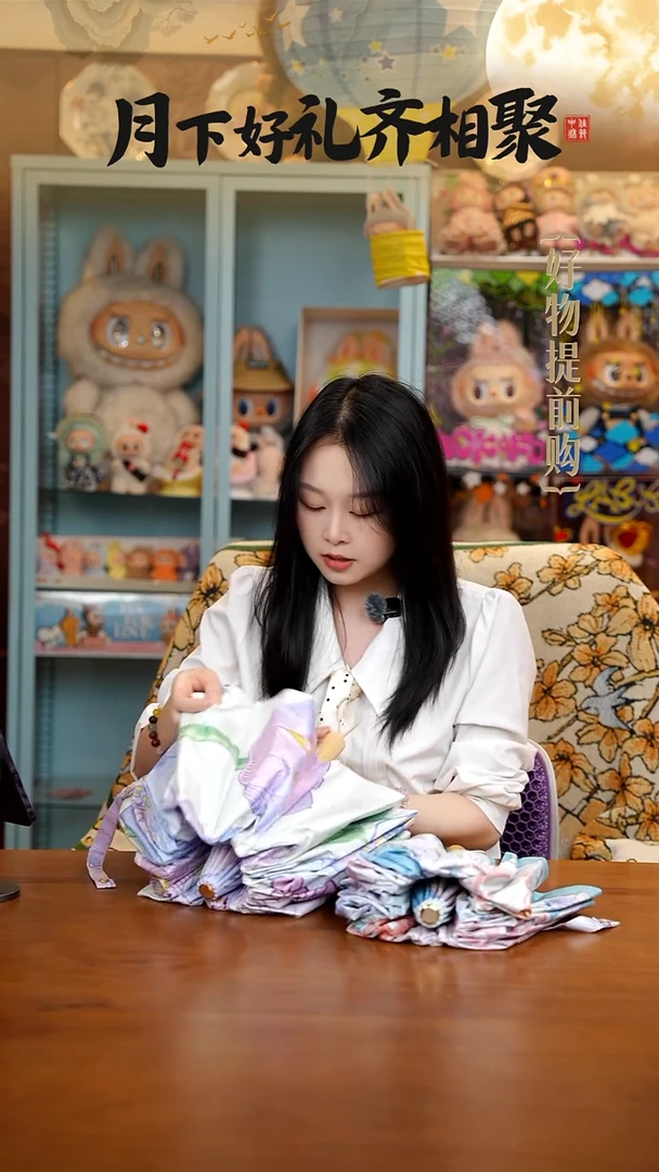 58-16骨彩胶折叠防晒伞木柄-两把组合