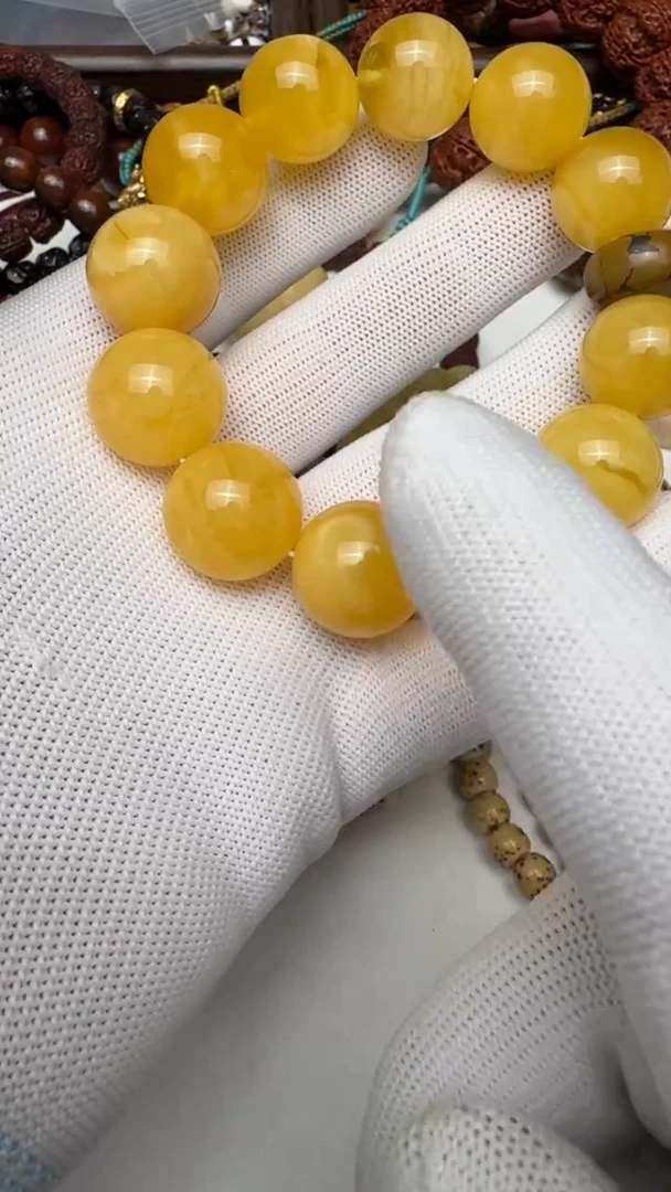 手链琥珀未镶嵌文玩文玩