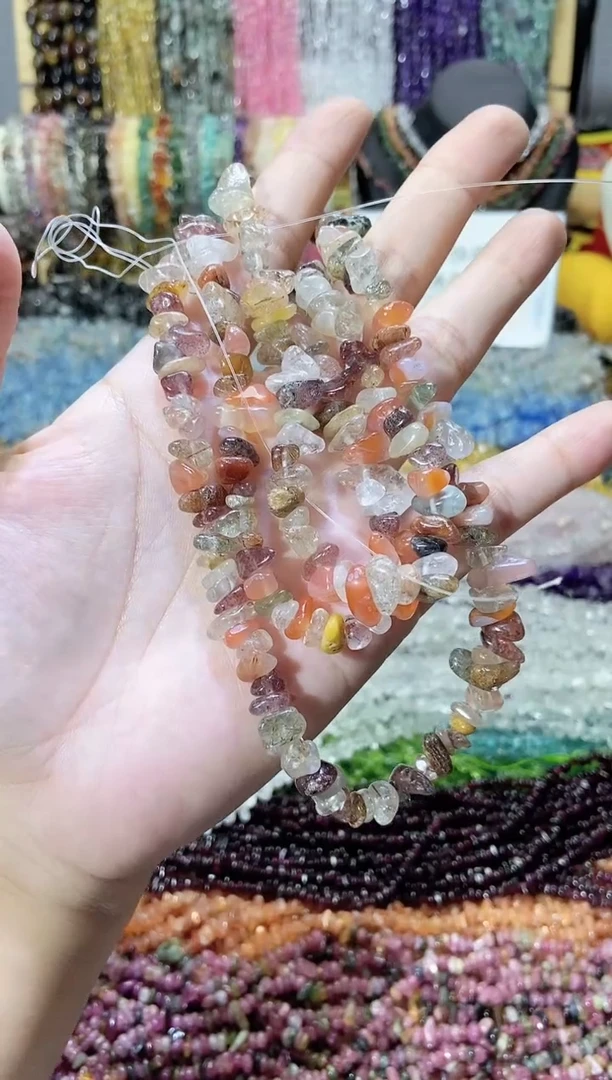 未镶嵌珠宝半成品水晶彩发晶