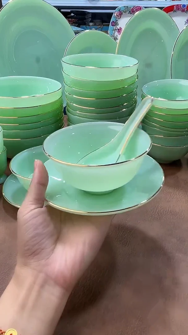玉瓷三件套6套餐具