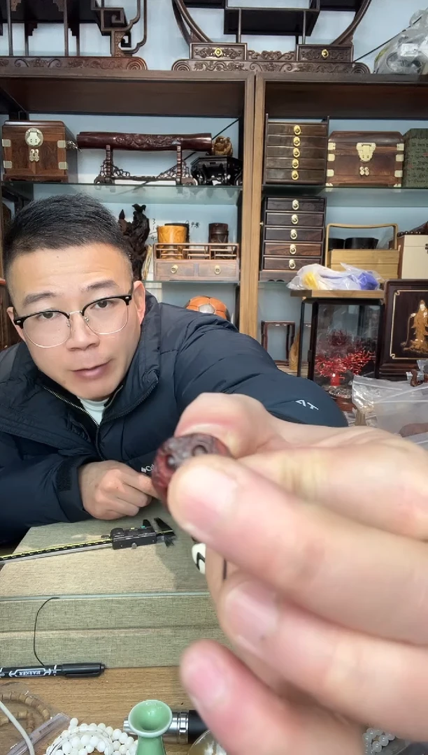 乌木类书架311小叶紫檀莲蓬小挂件