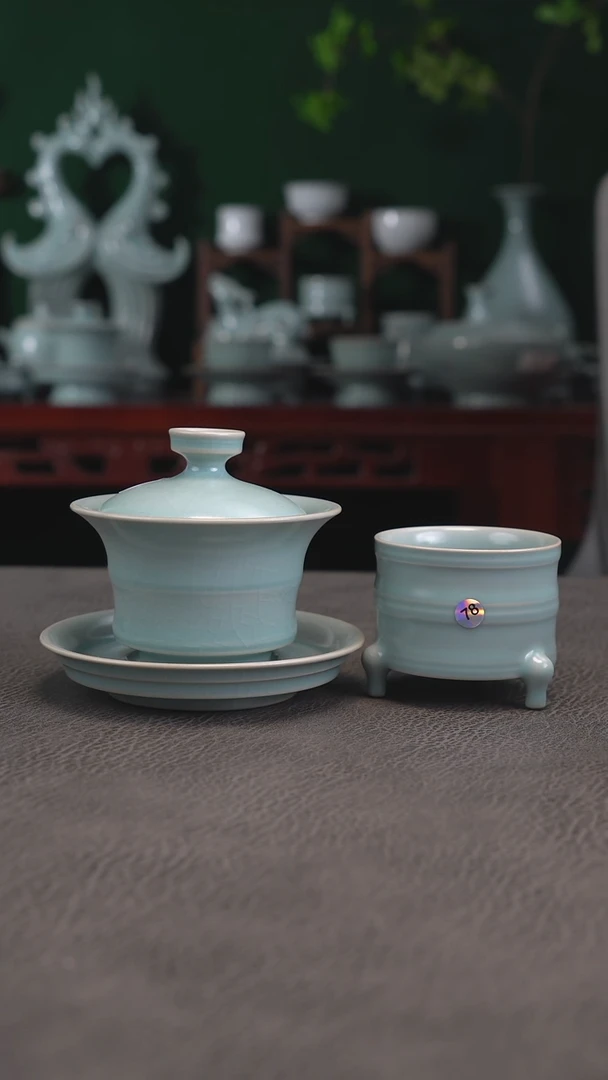 天坛竹节盖碗精品送主人杯-二