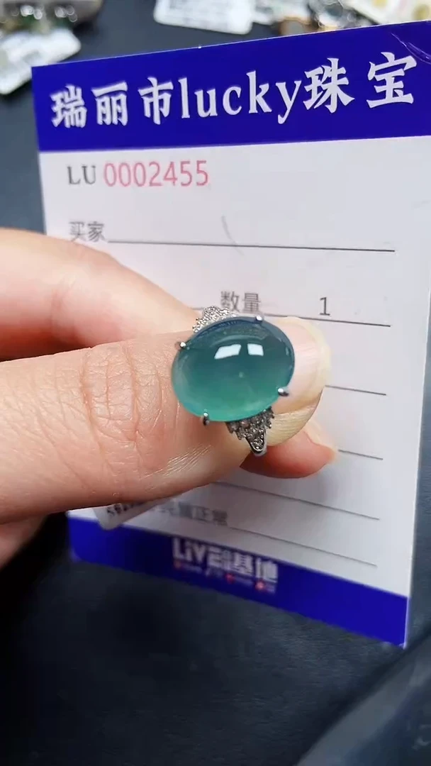 颈饰银S925镶嵌翡翠2455