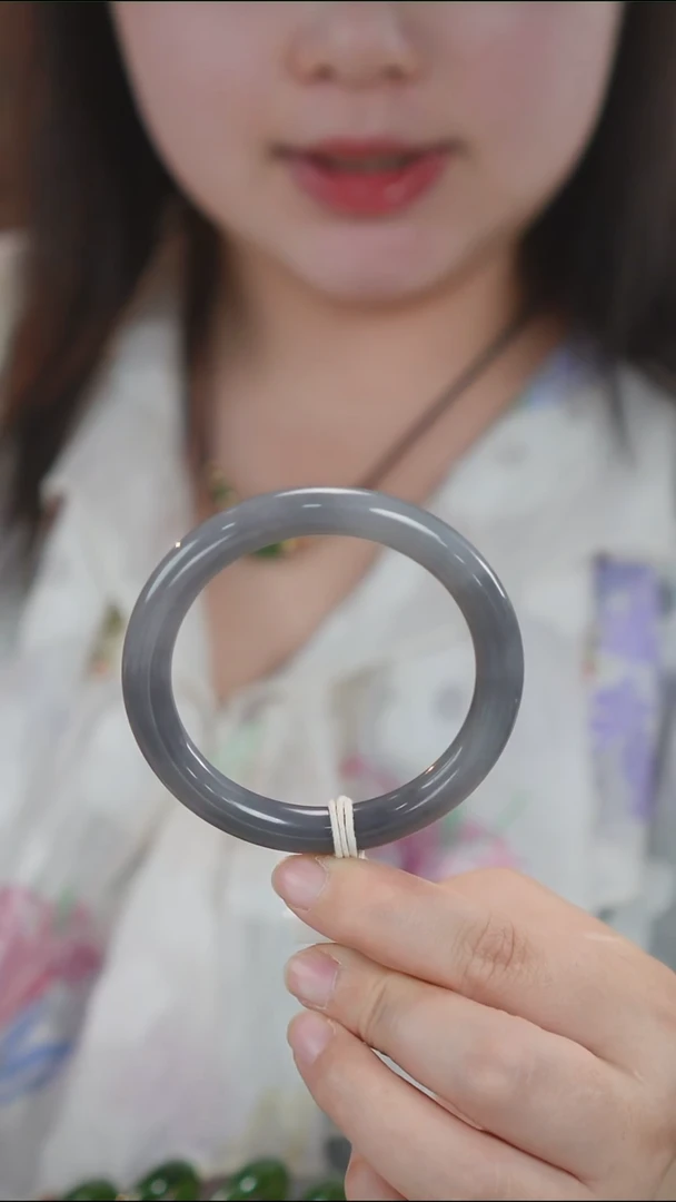 和田玉手镯未镶嵌40【柚子来啦】和田玉拍一发一56