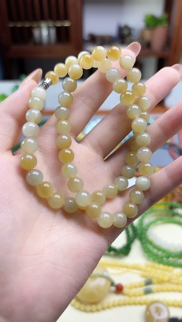 颈饰未镶嵌和田玉糖白项链QK