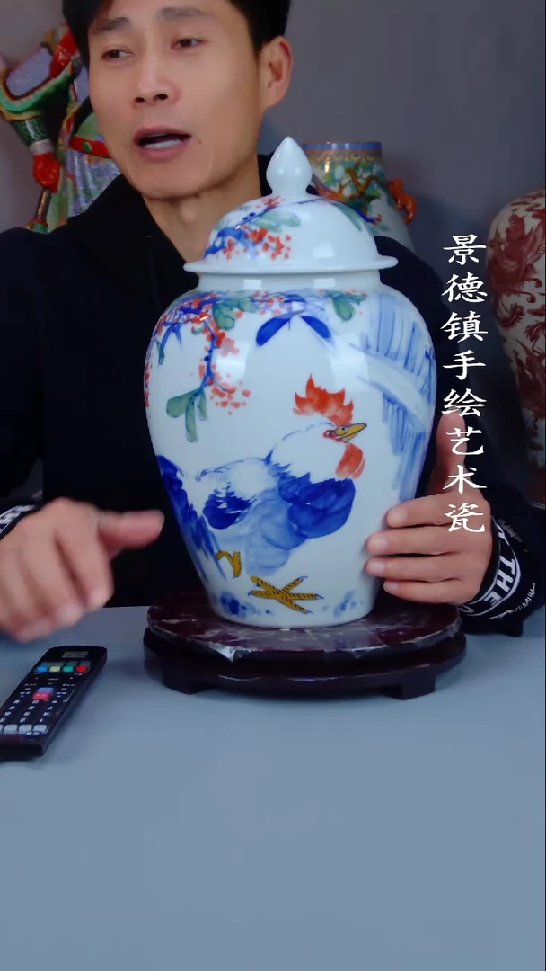 摆件陶景德镇手工手绘陶瓷摆件30