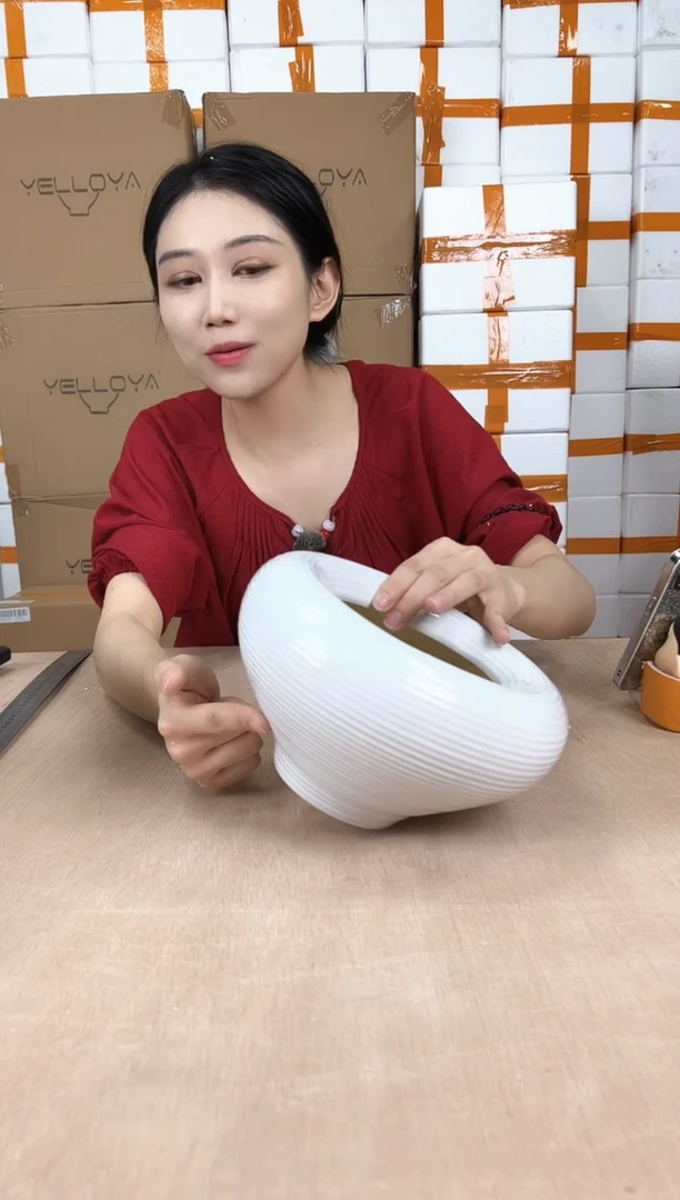 半圆横纹白色13x14