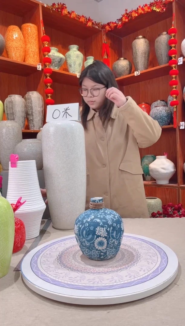 【闪购商品】瓶 青花麻绳小号 不装水 陶瓷花瓶 无花