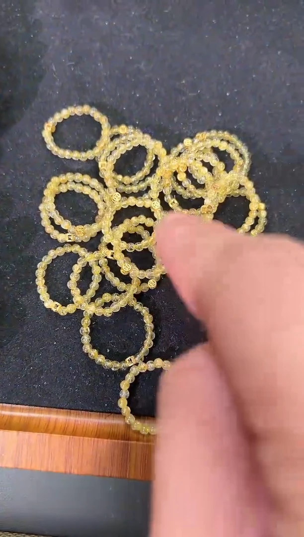 【闪购商品】发晶戒圈银S925镶嵌钛晶戒指（多样性发其一）