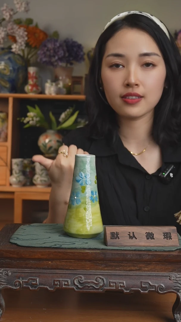 摆件不带花景德镇手工手绘陶瓷花瓶赏瓶