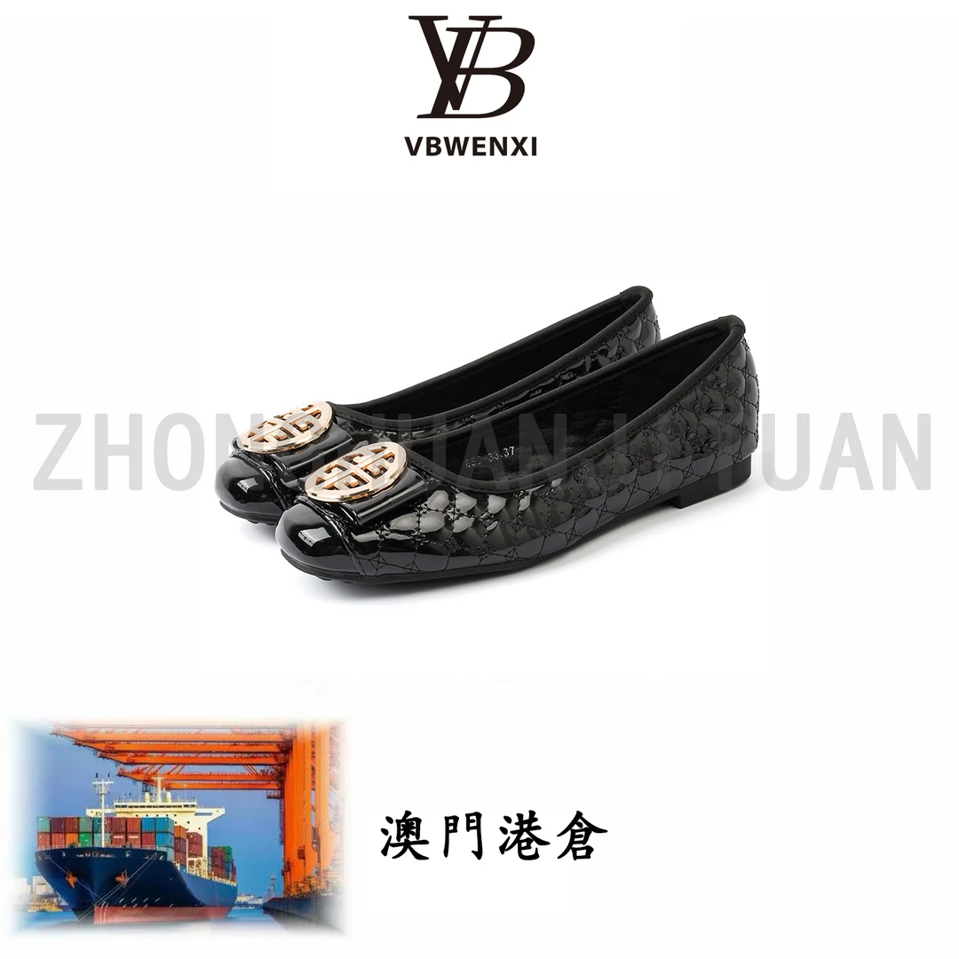 《高端定制》2025秋季新款黑色女平跟软皮真皮单鞋浅口方头平底鞋