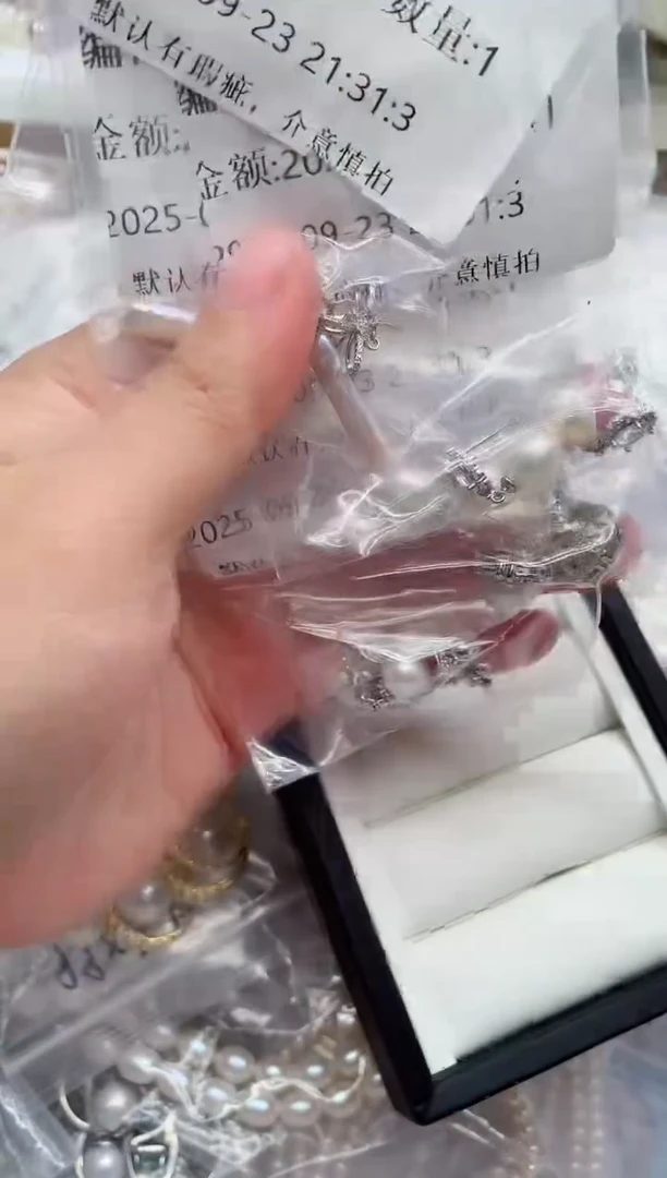 合金耳饰淡水珍珠多样性发其一，非无暇