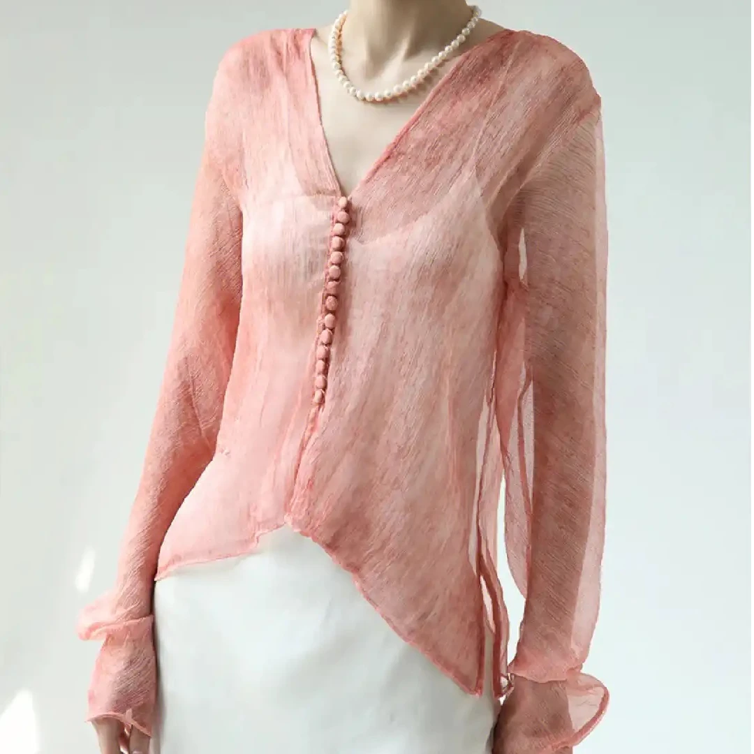 桑蚕丝古着百搭连衣裙衬衫 （直播间链接）